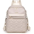 thumbnail image 1 of LHSHID Nylon Backpack Purse for Women Fashion Multipurpose Handbag Ladies Shoulder Bags Quilted Casual Travel Backpack Brown, 1 of 7