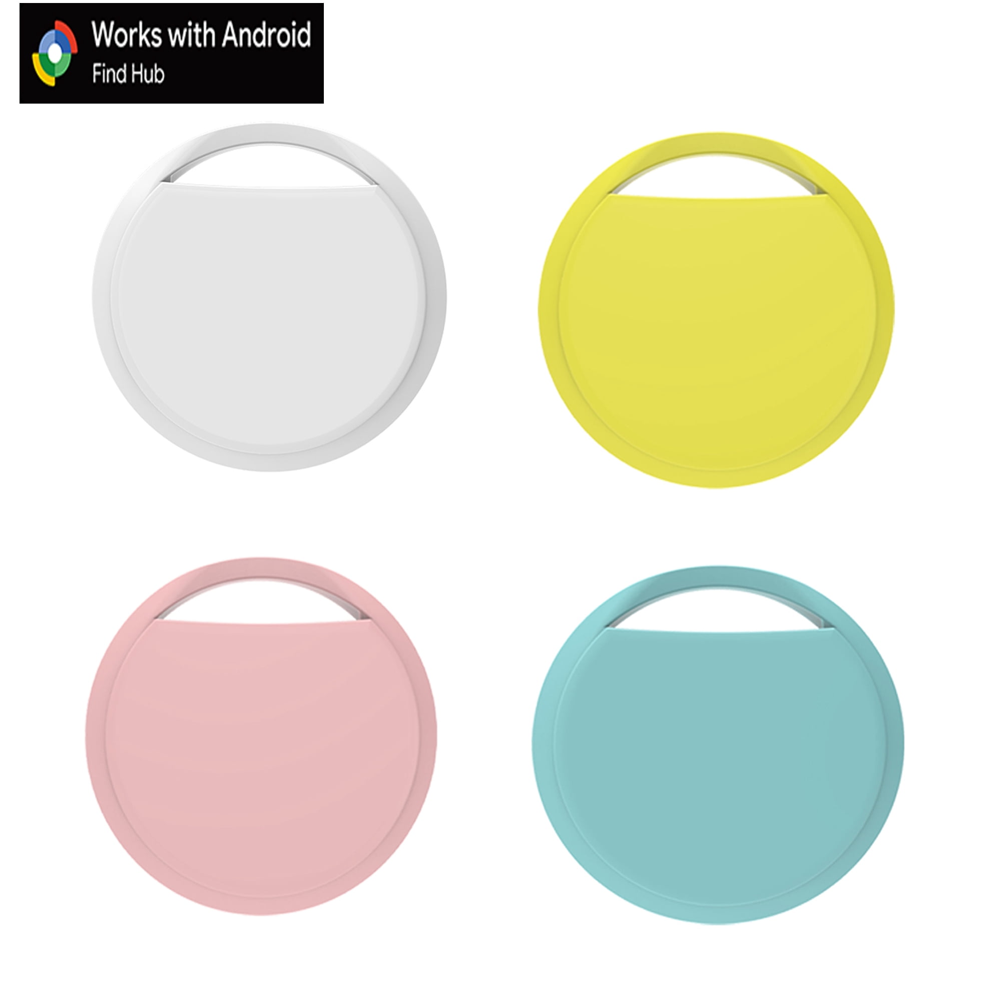 RSH Air Tags for Android,4 Pack ,1 Year Battery Life,Google Find Trackers for Google'S Find Hub App,IP67 Waterproof Luggage Tracker for Keys