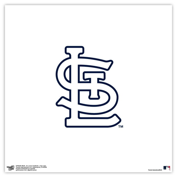 Gallery Pops MLB St. Louis Cardinals -Cap Logo Wall Art, Unframed Version, 12" x 12"