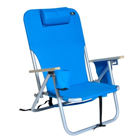 Deluxe 4 position Aluminum Backpack Chair with Drink Holder & Dry Cell Pouch