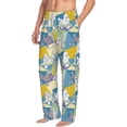thumbnail image 2 of Uemuo Cute Poodle Dog Pattern Men's Wide Leg Palazzo Lounge Pants with Pockets Light Weight Loose Comfy Casual Pajama Pants-Large, 2 of 9