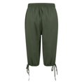 thumbnail image 6 of Hienoo Women's Linen Bermuda Shorts High Waist Drawstring Shorts with Pockets, Sizes S-3XL, 6 of 6