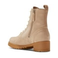 thumbnail image 3 of COLE HAAN Womens Beige Lace Up Padded Lug Sole Camea Round Toe Block Heel Zip-Up Suede Combat Boots 6.5 B, 3 of 3