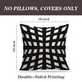 thumbnail image 2 of LALILO Throw Pillow Covers Geometric Grid With Lines Stripes Net Mesh Cushion Cover 18" x 18", 2 Pack, 2 of 6