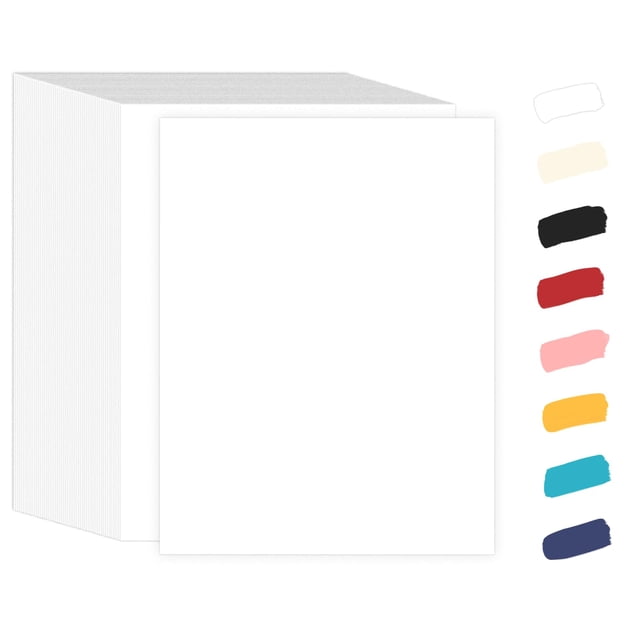 Cartulina Goefun, 8,5 x 11 cm, color blanco, 180 g/m², 100 unidades