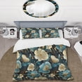 thumbnail image 2 of Designart "Contemporary Floral Innovations I" Beige Floral Bedding Covert Set - Cottage Bed Set With 2 Shams, 2 of 5