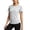 Grey, variant on Womens Geometric Pattern T Shirts Crew Neck Short Sleeve All Over Abstract Print Athletic Performance Gym Workout Activewear Top