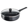 thumbnail image 1 of Tefal B55532 Easy Cook & Clean Saut Pan 24 cm with Glass Lid Non-Stick Coating Safe Thermal Signal Stable Base, Gentle Cooking Black, 1 of 1