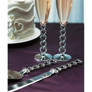 Weddingstar 8438 Silver Plated Stacked Hearts Cake Serving Set