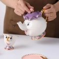 thumbnail image 3 of Tetera de Disney con bonitos dibujos de La Bella y La Bestia, tazas de café, taza de Sra. Potts y Chip, teteras, un juego de té, envío directo, Gif de escritorio, 3 of 4