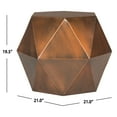 thumbnail image 2 of SAFAVIEH Astrid Solid Glam Faceted Side Table, Copper, 2 of 3