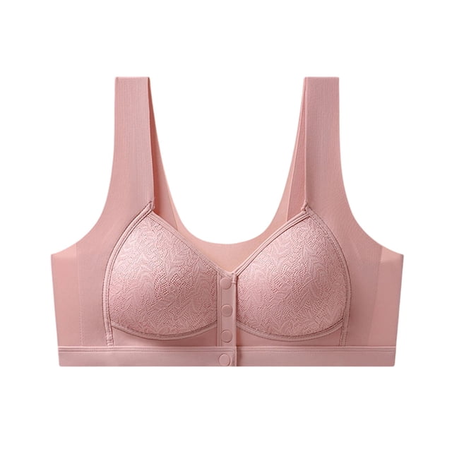 Front Closure Bra for Everyday Comfort Seamless Wireless Supportive Full Coverage T-Shirt Bra with Soft Padding and Underwire