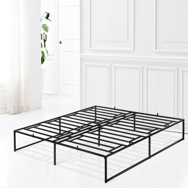 Metal Bed Frame With Under Storage, Bed Frame No Box Spring King