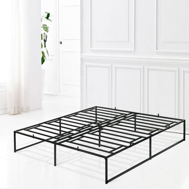 Snailhome 14 Heavy Duty Metal Bed Frame With Under Storage No Box Spring Needed Full Queen King Size Com Metal Bed Frame With Under Storage, Heavy Duty Bed Frame King Size