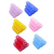 OFEFE 24 Pcs Random Color Velcro rollers for hair Small Size Hair Rollers Curlers Self Grip Holding Hairdressing Curlers Hair Design Sticky,20mm 7/8