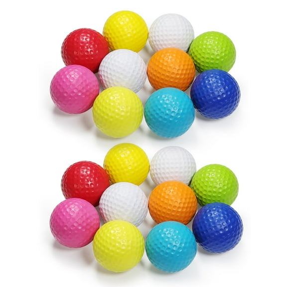 20Pcs Golf Balls Vibrant Color High Rebound Strong Stability Lightweight Long Lasting Indoor Outdoor Practice Golf Balls