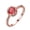 Red, variant on Womens Double Heart Opal Ring Rose Gold Plated Copper Unisex Ring Electroplated Fashion Jewelry Gift for Her