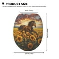 thumbnail image 5 of ZIATUBLE Sunset Horse Sunflower Toilet Seat Covers for Bathroom Soft Toilet Seat Lids Covers Easy to Clean Bathroom Decoration Accessories Toilet Lid Dust Cover Fits Most Toilet Lids, 5 of 6