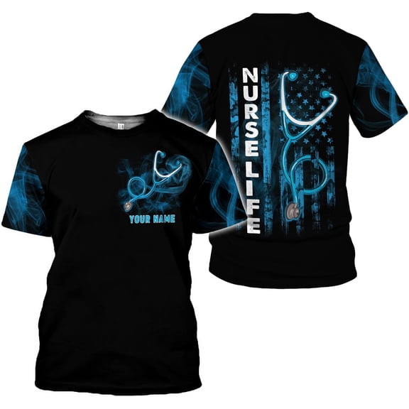 Personalized Name Nurse Shirt Nurse Gifts Nurse Graduation Gift Funny Nurse T-Shirt Gift, Nursing Emergency Shirts (S)