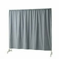 thumbnail image 2 of Don't Look at Me - Expandable Privacy Room Divider - White Frame with Slate Gray Cotton Fabric, 2 of 4