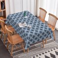 thumbnail image 6 of Nanqianyi Vintage Bule Flower Geometric Patterns Table Cover,70x52 Inch,Stain Resistant Easy Clean For Kitchen Dining, 6 of 7