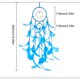 thumbnail image 3 of Atrapasueños de plumas con luz LED Colgantes de pared hechos a mano portátiles MABOTO Azul, 3 of 7