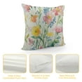 thumbnail image 4 of ONETECH Spring Summer Wildflower Pillow Cover , Watercolor Botanical Design, Fresh Garden Aesthetic, Decorative Floral Cushion Case for Home and Living Spaces, 4 of 5