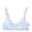 Sky Blue, variant on Risckoth Women's Floral Lace Bra, Solid Bow Decor Adjustable Thin Straps Comfort Daily Lingerie