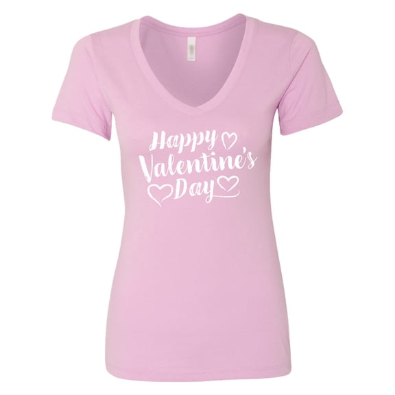 Inktastic Happy Valentines Day Women's V-Neck T-Shirt