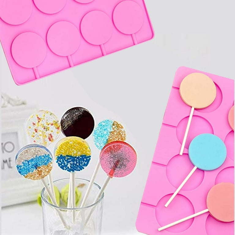 8 Capacity Silicone Star Lollipop Mold Stick Baking Hard Candy DIY Mould  Tray