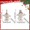 thumbnail image 3 of BINGLI Handmade Christmas Sitting Snowman Indoor Decorations Animated Xmas Snowman Plush Presents Holiday Party Gift Tabletop Christmas Decorations, 3 of 9