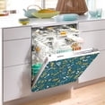 thumbnail image 4 of IAUYY Magnetic decorative sticker - 23x26 Inch PVC Refrigerator Decorative Cover, Removable DIY Art for Kitchen Appliances Light Green Dark Blue, 4 of 6