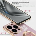 thumbnail image 2 of Aplicable a la carcasa del teléfono móvil Apple iPhone15ProMax, soporte de anillo de galvanoplastia con succión magnética, marea resistente a caídas 15plus, 2 of 3