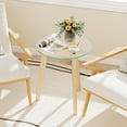 thumbnail image 3 of Modern Tempered Glass End Table Set of 2 with Transparent Tabletop for Office, 3 of 10