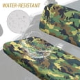 thumbnail image 7 of FKELYI Mule Bench Seat Cover Dustproof UTV Seat Cover Compatible with Kawasaki Mule 600/610 Camo Green Dinosaur Print 2 Pcs Anti-Scratch Seats Protector Decor, 7 of 7