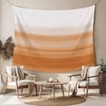 thumbnail image 2 of Orange White Ombre Tapestry for Bedroom Wall Hanging Tapestry, Farmhouse Retro Simple Striped Art Ceiling Backdrop Tapestries Poster Blanket Wall Decor for Teens Room Living Room Dorm 59" x 79", 2 of 8