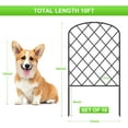 thumbnail image 2 of 10 Pack Decorative Garden Fence, Total 10ft(L) x 24in(H) No Dig Animal Barrier Border, Rustproof Metal Wire Section Edging Defence Fencing Panel, 2 of 7