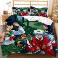 thumbnail image 1 of Ouba Inuyasha-Juego De Fundas De Edredón (2 En 1 , Tamaño Individual , Dormitorio , Cómodo , Lavable , Funda De Almohada Kagome Sesshoumaru), 1 of 4