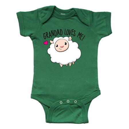 

Inktastic Grandad Loves Me- cute sheep Gift Baby Boy or Baby Girl Bodysuit