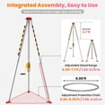 thumbnail image 3 of 2600 lbs Confined Space Rescue Tripod, Safety Rescue Tripod with 98' Wire, Confined Space Tripod Kit with Harness, Storage Bag for Cable Ditches, 3 of 8