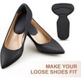 thumbnail image 2 of 4 Pair Heel Pads for Shoes Too Big, Loose Boot and Shoes High Heel Grip, Self-Adhesive and Shock Absorbing Heel Insert for Women and Men, Reusable Heel Cushion (Black), 2 of 5
