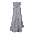 thumbnail image 2 of HoodLamb Women's Pocket A-Line Hemp Dress 420, Blue, X-Small, 2 of 2