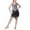 Black, variant on Uccdo 4-13T Girls Dance Outfits Ballroom Dresses Kids Sequins Fringed Jazz Tango Latin Dance Dress Performance Dancewear