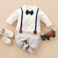 thumbnail image 1 of PatPat Baby Gentleman Faux-two Long Sleeve Jumpsuit (loose shape), 1 of 7