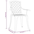 thumbnail image 4 of vidaXL Garden Chairs 6 pcs Cast Aluminium White, 4 of 5