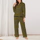 thumbnail image 2 of Fotbe Gold Glitter Conjunto de Pijama de Manga Larga para Mujer con Estampado, Ropa de Dormir de 2 Piezas, Conjunto de Casa Suave y Cómodo con Bolsillos-Small, 2 of 7