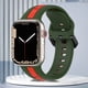 thumbnail image 4 of Correa de silicona para Apple Watch (42 mm/44 mm/45 mm/49 mm militar verde rojo), 4 of 6