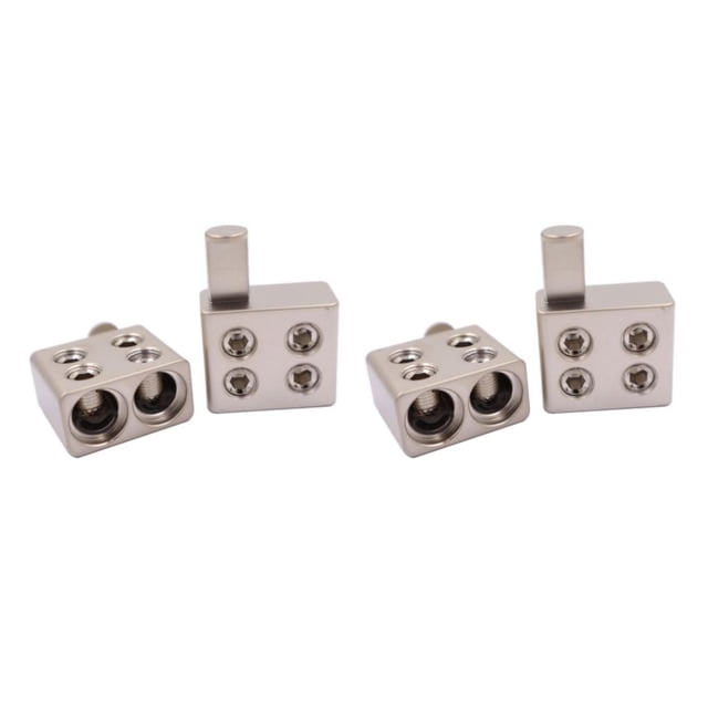 Terminal estéreo portátil Riwesomey Universal para coche amplificador de Audio de alta potencia 2 piezas