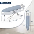 thumbnail image 3 of Gymax 48'' x 13.5'' Carbon Steel Ironing Table w/ 7-Level Height & Heat Resistant Cover, 3 of 10