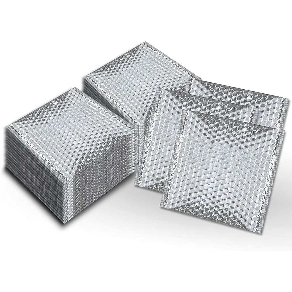 Pack of 100 Thermal Insulated Bubble Mailers 10 x 10.5 Food grade